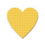 Sunny yellow quatrefoil pattern Magnet (Heart) Front