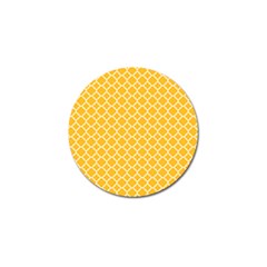 Sunny Yellow Quatrefoil Pattern Golf Ball Marker (10 Pack) by Zandiepants