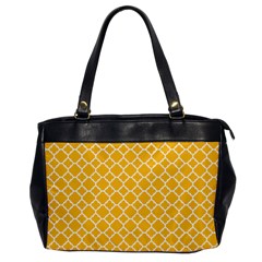 Sunny Yellow Quatrefoil Pattern Oversize Office Handbag by Zandiepants