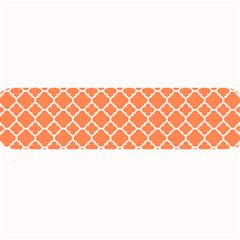 Tangerine Orange Quatrefoil Pattern Large Bar Mat by Zandiepants