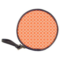 Tangerine Orange Quatrefoil Pattern Classic 20-cd Wallet by Zandiepants