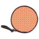 Tangerine orange quatrefoil pattern Classic 20-CD Wallet Front