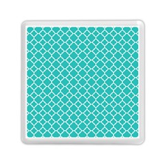 Turquoise Quatrefoil Pattern Memory Card Reader (square) by Zandiepants