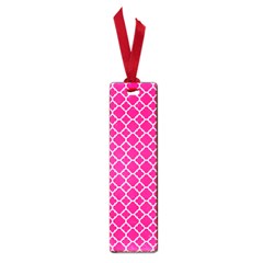 Hot Pink Quatrefoil Pattern Small Book Mark by Zandiepants