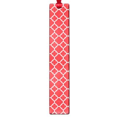 Poppy Red Quatrefoil Pattern Large Book Mark by Zandiepants