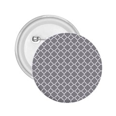 Grey Quatrefoil Pattern 2 25  Button by Zandiepants