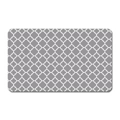 Grey Quatrefoil Pattern Magnet (rectangular) by Zandiepants