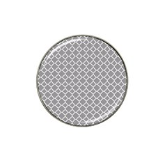 Grey Quatrefoil Pattern Hat Clip Ball Marker (10 Pack) by Zandiepants