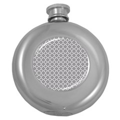 Grey Quatrefoil Pattern Hip Flask (5 Oz) by Zandiepants