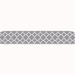 Grey Quatrefoil Pattern Small Bar Mat by Zandiepants