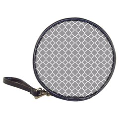 Grey Quatrefoil Pattern Classic 20-cd Wallet by Zandiepants