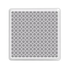 Grey Quatrefoil Pattern Memory Card Reader (square) by Zandiepants