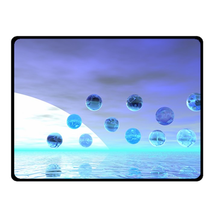 Moonlight Wonder, Abstract Journey To The Unknown Double Sided Fleece Blanket (Small) 