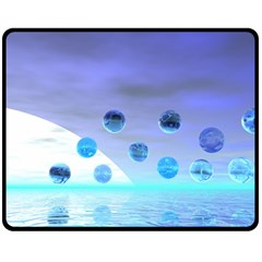 Moonlight Wonder, Abstract Journey To The Unknown Double Sided Fleece Blanket (medium)  by DianeClancy