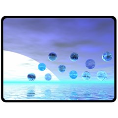 Moonlight Wonder, Abstract Journey To The Unknown Double Sided Fleece Blanket (large)  by DianeClancy