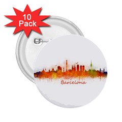 Barcelona City Art 2 25  Buttons (10 Pack)  by hqphoto