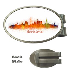 Barcelona City Art Money Clips (oval)  by hqphoto