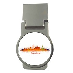 Barcelona City Art Money Clips (round)  by hqphoto