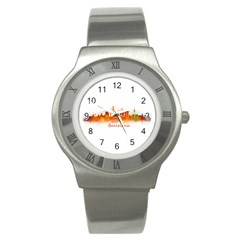 Barcelona City Art Stainless Steel Watch