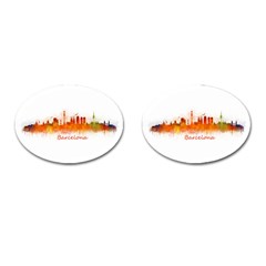 Barcelona City Art Cufflinks (oval)