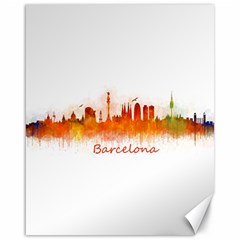 Barcelona City Art Canvas 16  X 20  