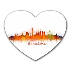 Barcelona City Art Heart Mousepads