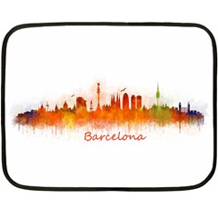 Barcelona City Art Double Sided Fleece Blanket (mini)  by hqphoto