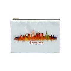 Barcelona City Art Cosmetic Bag (medium)  by hqphoto