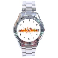 Barcelona City Art Stainless Steel Analogue Watch