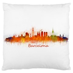 Barcelona City Art Large Cushion Case (two Sides) by hqphoto