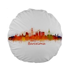 Barcelona City Art Standard 15  Premium Round Cushions