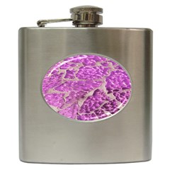 Festive Chic Pink Glitter Stone Hip Flask (6 Oz) by yoursparklingshop