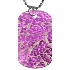 Festive Chic Pink Glitter Stone Dog Tag (two Sides) by yoursparklingshop