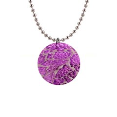 Festive Chic Pink Glitter Stone Button Necklaces by yoursparklingshop