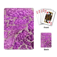 Festive Chic Pink Glitter Stone Playing Card