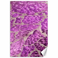 Festive Chic Pink Glitter Stone Canvas 24  X 36  by yoursparklingshop