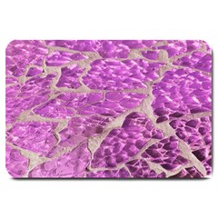 Festive Chic Pink Glitter Stone Large Doormat  by yoursparklingshop