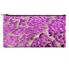 Festive Chic Pink Glitter Stone Pencil Cases by yoursparklingshop