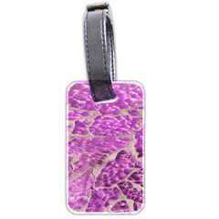 Festive Chic Pink Glitter Stone Luggage Tags (two Sides) by yoursparklingshop