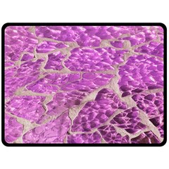 Festive Chic Pink Glitter Stone Double Sided Fleece Blanket (large)  by yoursparklingshop