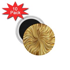 Chic Festive Elegant Gold Stripes 1 75  Magnets (10 Pack) 