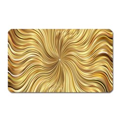 Chic Festive Elegant Gold Stripes Magnet (rectangular) by yoursparklingshop