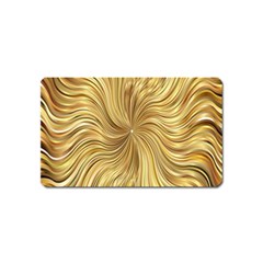 Chic Festive Elegant Gold Stripes Magnet (name Card) by yoursparklingshop