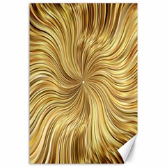 Chic Festive Elegant Gold Stripes Canvas 24  X 36  by yoursparklingshop