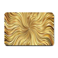 Chic Festive Elegant Gold Stripes Small Doormat  by yoursparklingshop