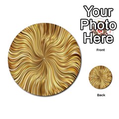 Chic Festive Elegant Gold Stripes Multi-purpose Cards (round)  by yoursparklingshop