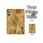 Chic Festive Elegant Gold Stripes Playing Cards 54 (Mini)  Front - Spade4