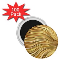 Chic Festive Gold Brown Glitter Stripes 1 75  Magnets (100 Pack)  by yoursparklingshop