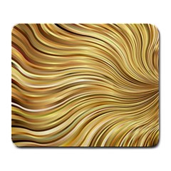 Chic Festive Gold Brown Glitter Stripes Large Mousepads by yoursparklingshop