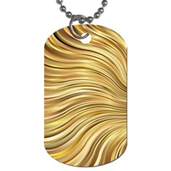 Chic Festive Gold Brown Glitter Stripes Dog Tag (one Side) by yoursparklingshop